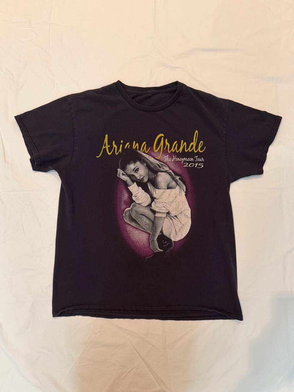 Ariana Grande The Honeymoon Tour 2015 Black Graphic Concert T-Shirt